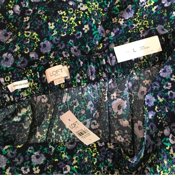 LOFT Mid Rise Wide Leg Crop Pants - Picture 5 of 6